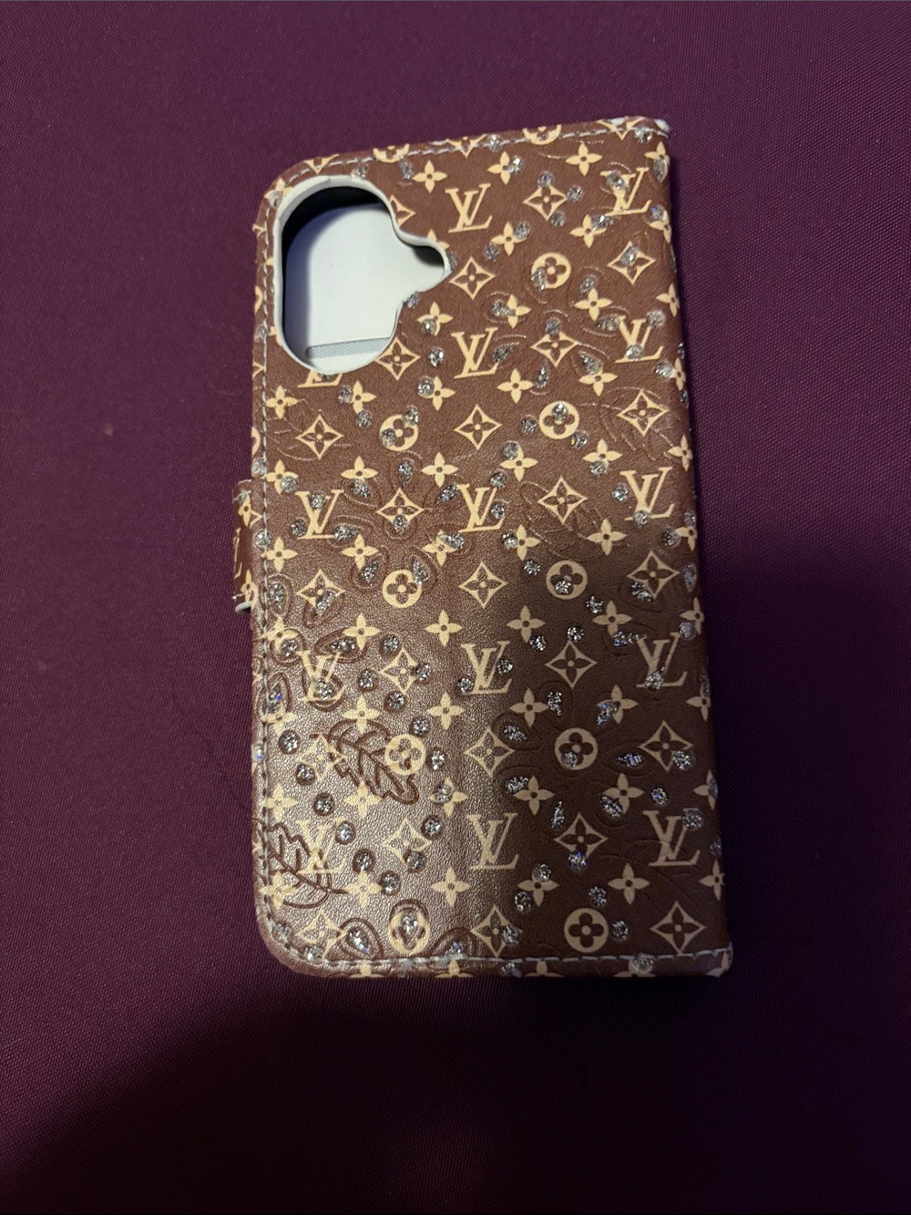 Louis Vuitton Brown Monogram Folio Phone Case IPHONE 16